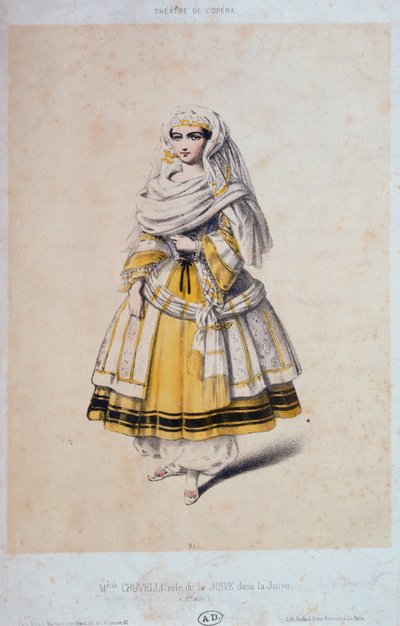 Jeanne Sophie Charlotte Cruvelli (1826-1907) in der Hauptrolle von La Juive, 1. Akt, ca. 1850-60 von French School